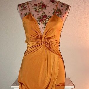 Plunge line bodycon dress